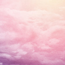 Pink and purple cloudy sky painting