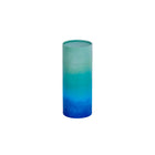 A medium scatter tube with a blue cascade painting design