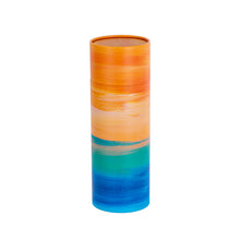 A large scatter tube with a golden tide painting design