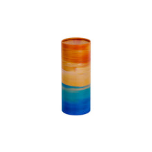 A medium scatter tube with a golden tide painting design