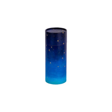 A medium scatter tube with a starry night painting design