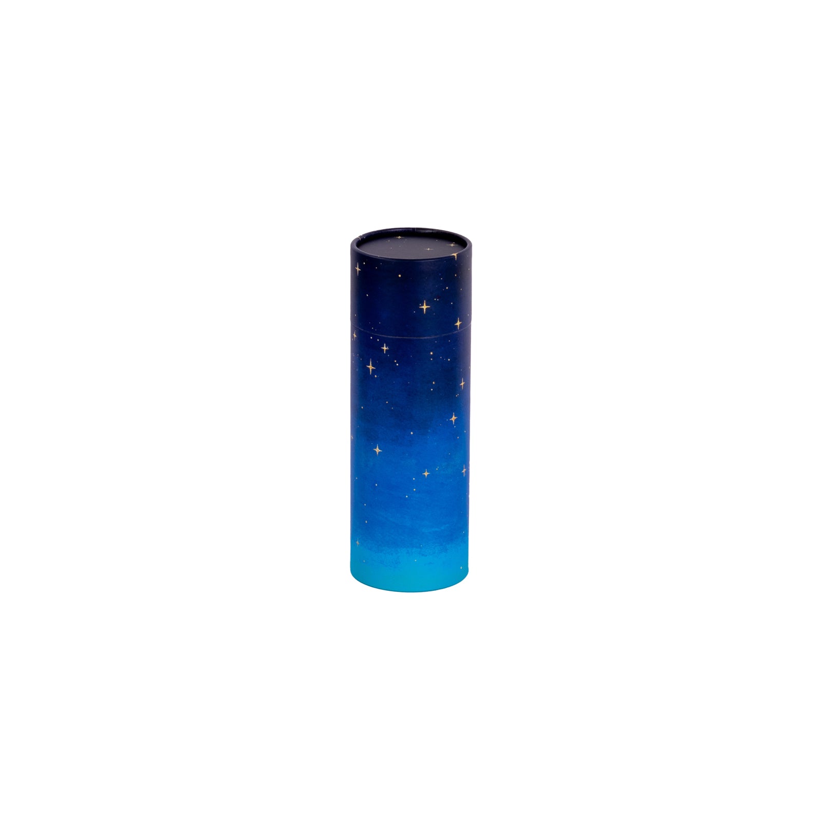 A small scatter tube with a starry night painting design